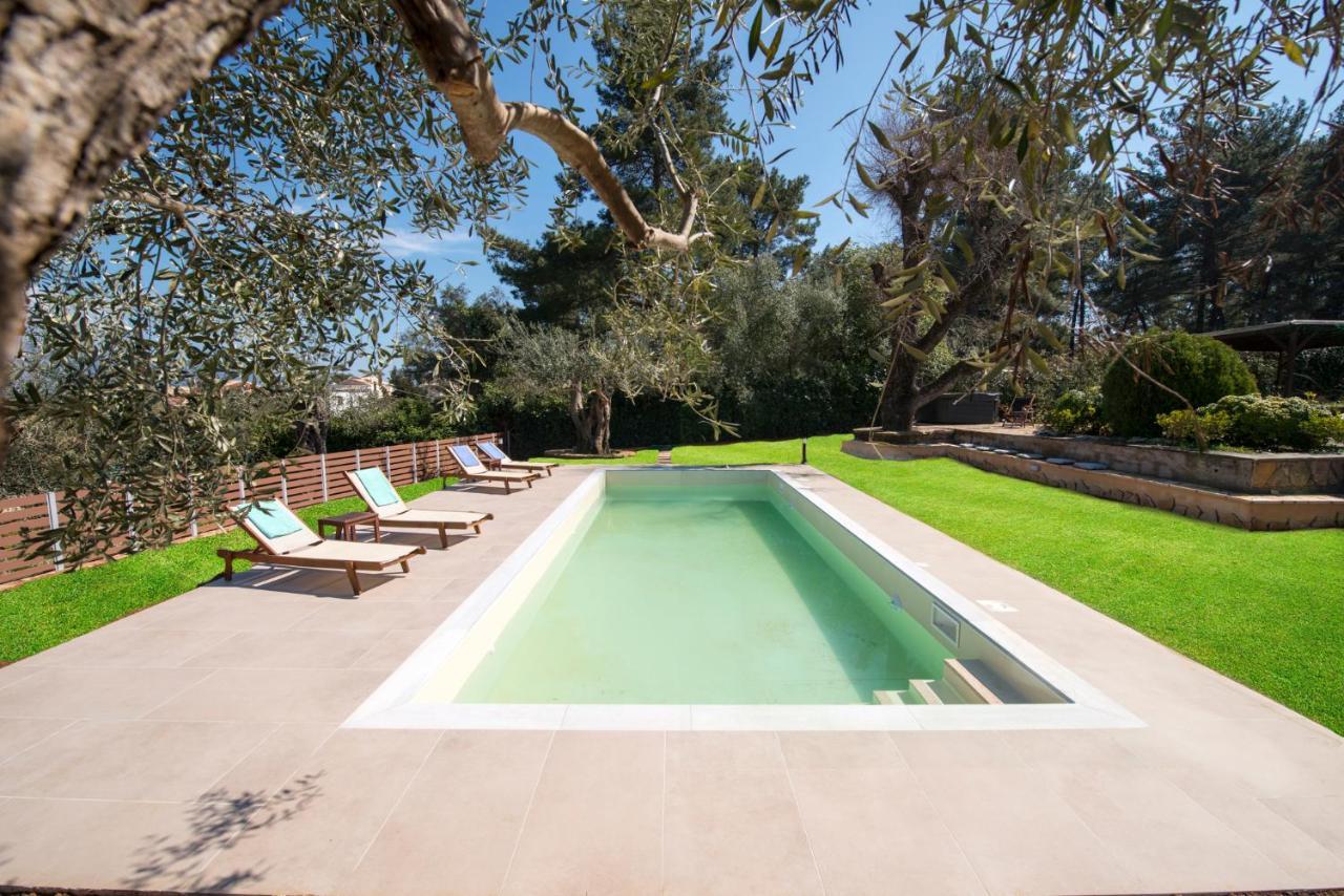 Spyrelia Villa With Private Pool & Outdoor Hot Tub Дасия Екстериор снимка